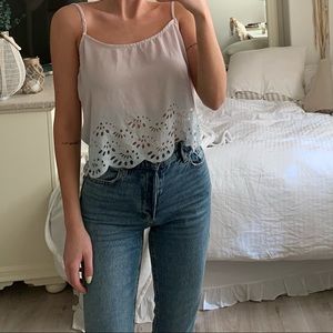 Ombré Mid Crop Flowy Top